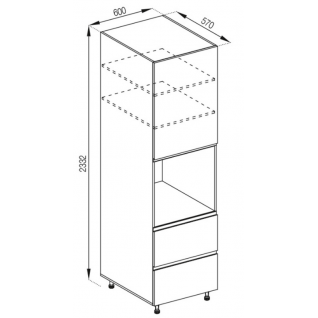 Секция 60 пенал ДШ 920 Кухня Тина