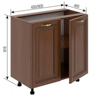 Секция 80Н корпус Каштан Кухня Роксана