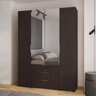 Шкаф 4Д3Ш Версаль (Гелар) Венге (2 зеркала маленькие) Феникс