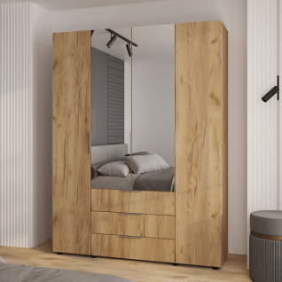 Шафа 4Д3Ш Версаль (Гелар) Дуб крафт золотий (2 дзеркала маленькі) Фенікс Шафа 4Д3Ш Версаль (Гелар) Дуб крафт золотий (2 дзеркала маленькі) Фенікс