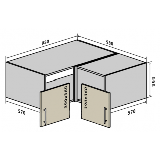 №81 Верх  98-36 кут Кухня FLAT