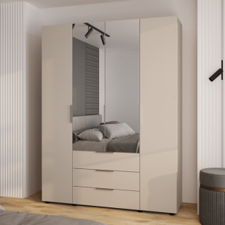 Шкаф 4Д3Ш Версаль (Гелар) Кашемир (2 зеркала маленькие) Феникс