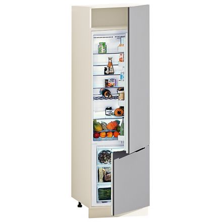 Фото Секция нижняя П60.214 2Д Вар.6 под встроенный холодильник Кухня Лофт крашеный МДФ матовый белый
