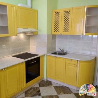 Кухня Диамант Желтая (Лимон глянец перламутр) 1 метр погонный фабрики Кухни Комфорт Мебель