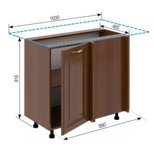 Секція 100Н корпус Білий Кухня Роксана