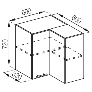 Секция 60х60В кут прям Кухня Адель 1 категории