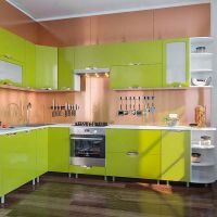 Кухня Адель Люкс светло зеленая (лайм глянец) 1 метр погонный Світ Меблів