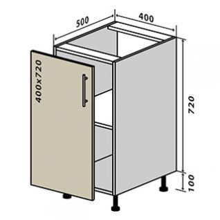 №3 Секция 40 низ дверь Кухня МоДа Люкс фабрики Vip master
