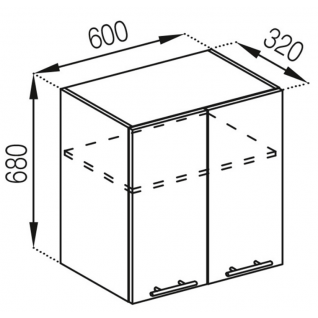 Секция 60В под вытяжку Кухня Адель 1 категории
