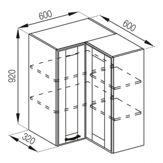 Секція 60х60В 920 кут Кумня Домініка