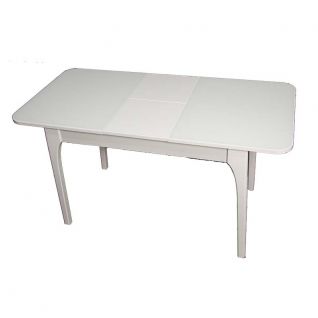Стол обеденный Фиеста (1100+(350)*700 ) Белый Палермо фабрики МИКС Мебель