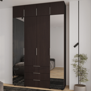 Шафа 4Д3Ш Версаль (Гелар) Венге (2 дзеркала великі) + Антресоль Фенікс Шафа 4Д3Ш Версаль (Гелар) Венге (2 дзеркала великі) + Антресоль Фенікс