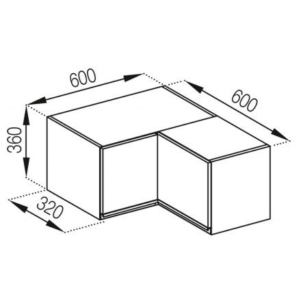 Фото Секция 60х60А кут прям ДСП Кухня Софи