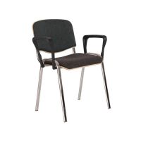 Стул ISO wood plus arm chrome Nowy Styl