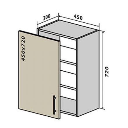 Фото №4 Секция 45 верх дверь Кухня МоДа Люкс