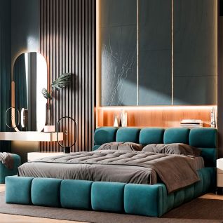 Мягкая Кровать Ванесса 1 с подйомным механизмом Світ Меблів Мягкая Кровать Ванесса 1 с подйомным механизмом Світ Меблів