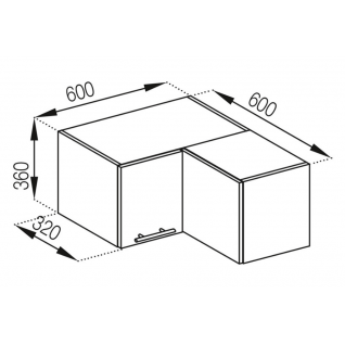 Секция 60х60А кут прям Кухня Адель 2 категории