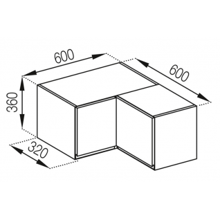 Секция 60х60А кут прям Кухня Влада