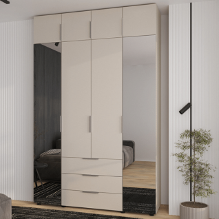 Шафа 4Д3Ш Версаль (Гелар) Кашемір (2 дзеркала великі) + Антресоль Фенікс Шафа 4Д3Ш Версаль (Гелар) Кашемір (2 дзеркала великі) + Антресоль Фенікс