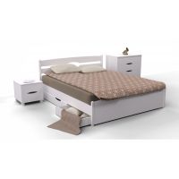 Кровать Ликерия-Люкс 160*200 (белая) с ящиками Мария Микс Мебель