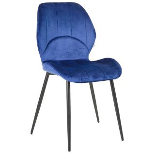 Стілець Astra чорний/вельвет синій АМФ Стілець Astra чорний/вельвет синій АМФ