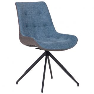 Стілець поворотний Aurora чорний/меланж океан Стілець поворотний Aurora чорний/меланж океан