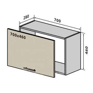 №85 Секция 70-46 верх окап  Кухня Alta фабрики Vip master