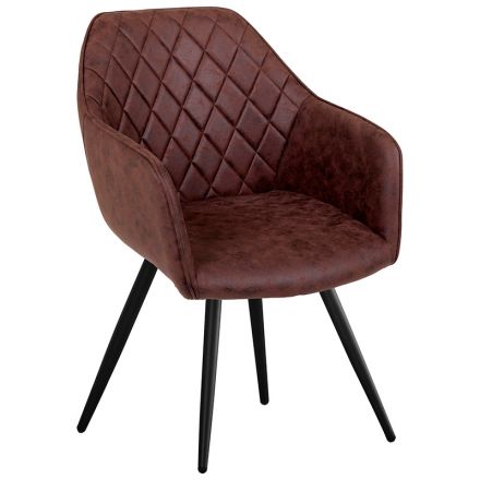 Фото Крісло поворотне Galaktika чорний/червоно-коричневий АМФ