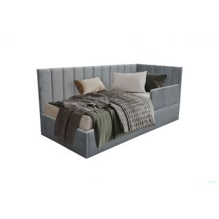 Ліжко Горизонт 160 з ПМ + матрац Бежева тканина Віка