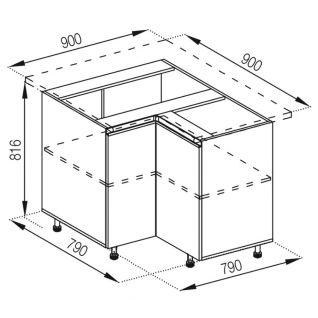 Секция 90x90Н ДСП Кухня Софи