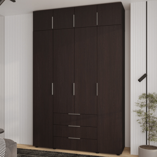 Шкаф 4Д3Ш Версаль (Гелар) Венге магия + Антресоль Феникс