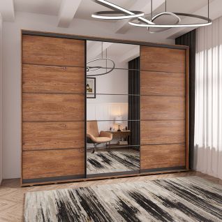 Шафа купе 3 дверна Дзеркало і 2 ДСП