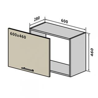 №50 Секция 60-46 верх дверь Кухня МоДа Matt