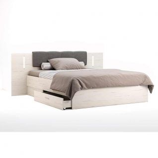 Кровать Эмма 1.6х2.0м с мягким изголовьем без каркаса MiroMark