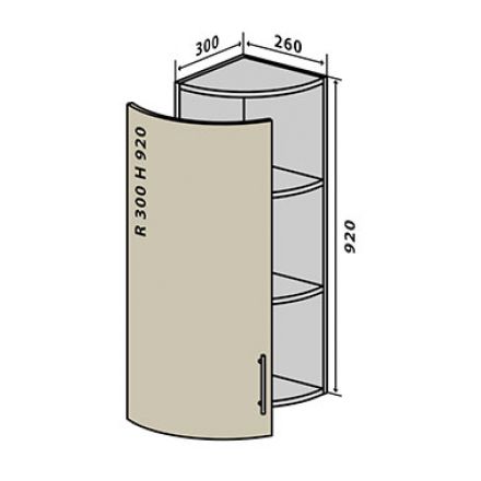 Фото №56R+ Верх радіус закінчення 26-92 стандарт Кухня Мода Люкс