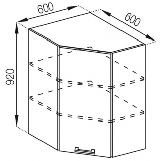 Секция 60х60В 920 Кухня Марта лак