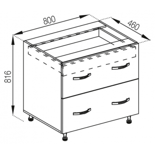 Секція 80НШ + ВШ FAVORIT Кухня Б'янка 1 категорії