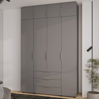 Шафа 4Д3Ш Версаль (Гелар) Графіт + Антресоль Фенікс Шафа 4Д3Ш Версаль (Гелар) Графіт + Антресоль Фенікс