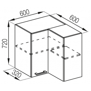 Секция 60х60В кут прям Кухня Марта