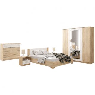 Спальня Маркос (комплект) дуб самоа Мебель Сервис фабрики Мебель-Сервис
