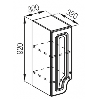 Секция 30ВФ 920 левый Кухня Валенсия