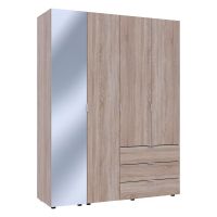 Шкаф для одежды Гелар 3ДСП/Зеркало дуб сонома Doros