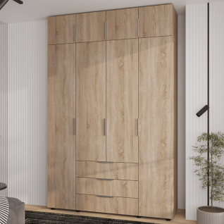 Шафа 4Д3Ш Версаль (Гелар) Дуб сонома + Антресоль Фенікс