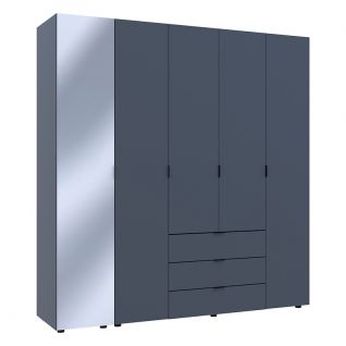 Шкаф для одежды Гелар 4ДСП/Зеркало графит Doros