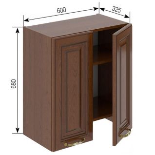 Секція 60В під витяжку корпус Білий Кухня Роксана