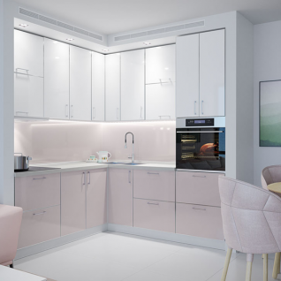 Кухня Mirror Gloss Айс 1 погонний метр фабрики Vip master