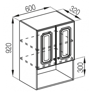 Секція 60В 2Д п/мікр Кухня Адель