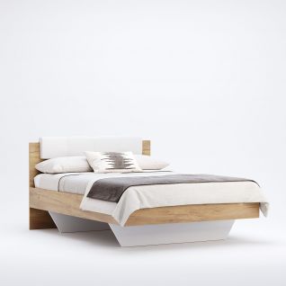 Кровать 1.4х2.0м без каркаса  Асти Дуб Крафт/белый глянец MiroMark