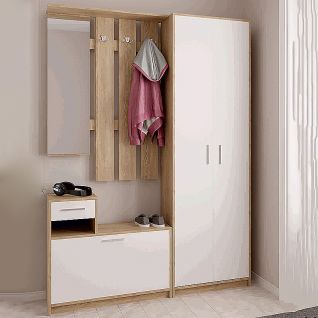 Передпокій Модерн дуб сонома білий Фенікс фабрики Феникс Корпус