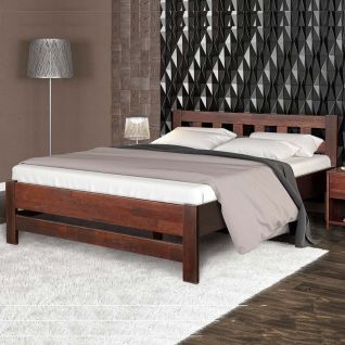 Кровать деревянная 140 Верона с ламелями сосна Мебель сервис